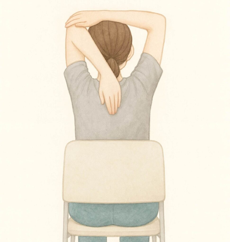 肩のストレッチ