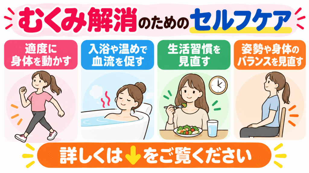 むくみ　解消　セルフケア